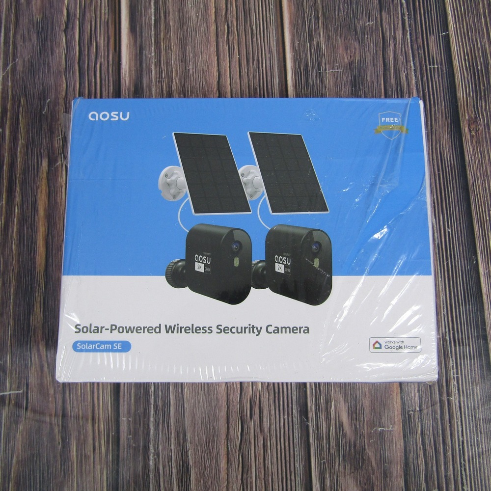 OPEN BOX! AOSU 2-Pack SolarCam SE System‎ Add-on Cameras, Requires Homebase